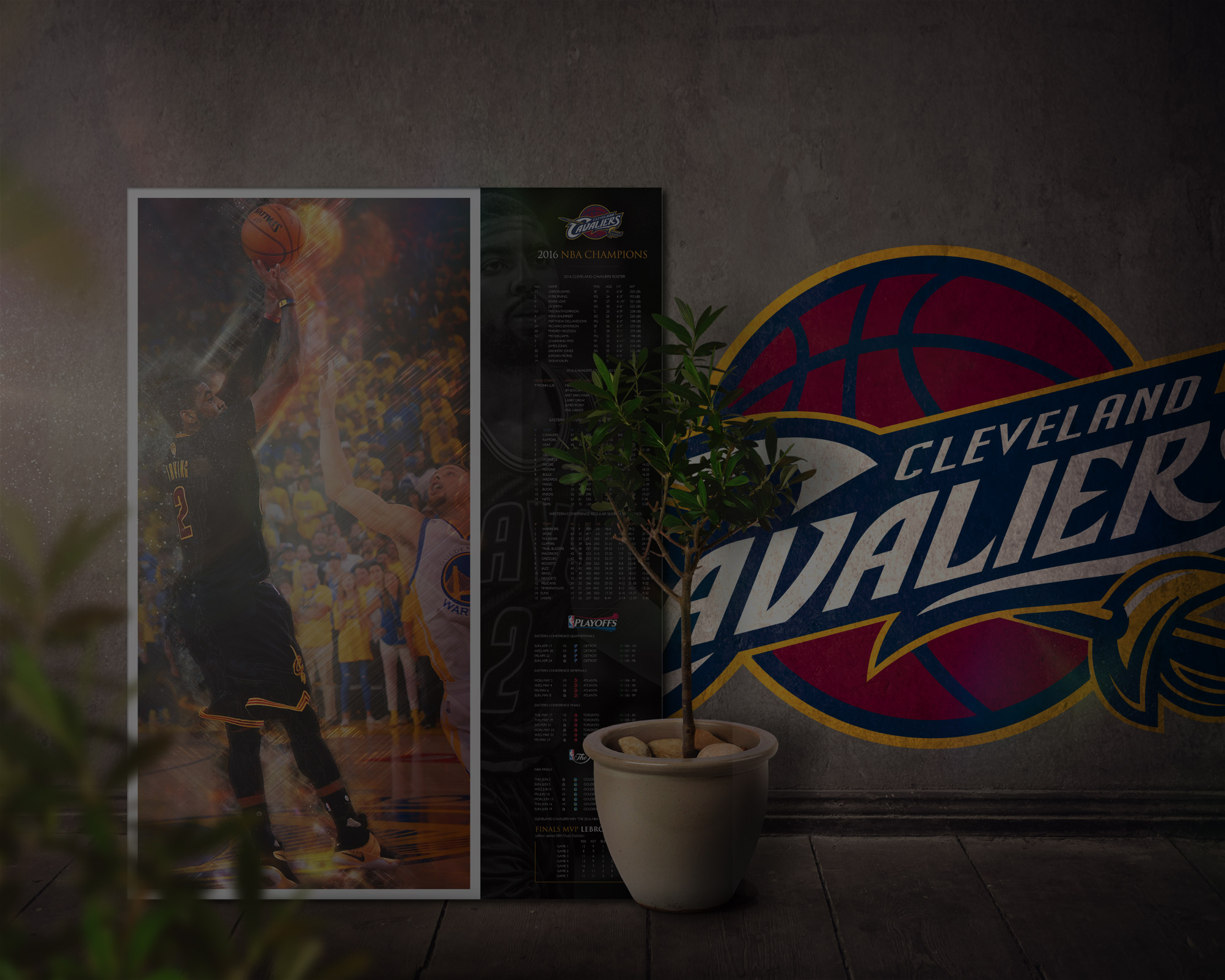 Glass Wall Frame Art, Kyrie Irving, The Shot, Game 7 NBA Finals