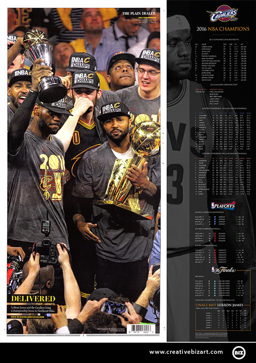 Cleveland Cavaliers Plain Dealer Special Commorative Edition Frame